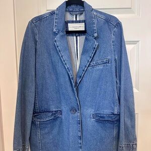 American Eagle Outfitters Women's Classic Blue Jean Blazer